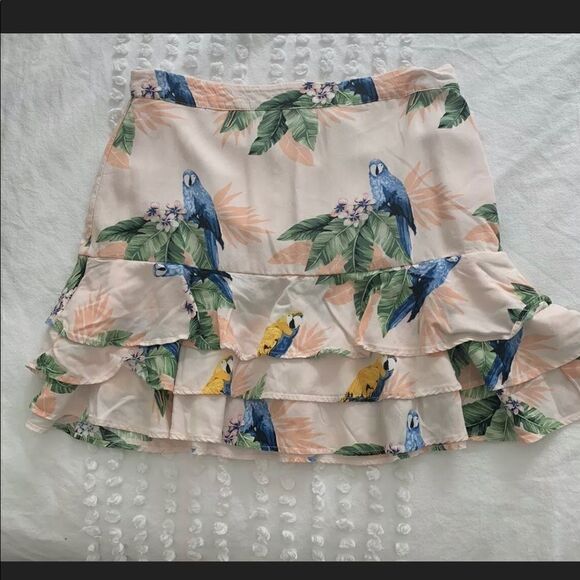 Forever 21 Tropical Skirt With ruffles - Picture 3 of 5